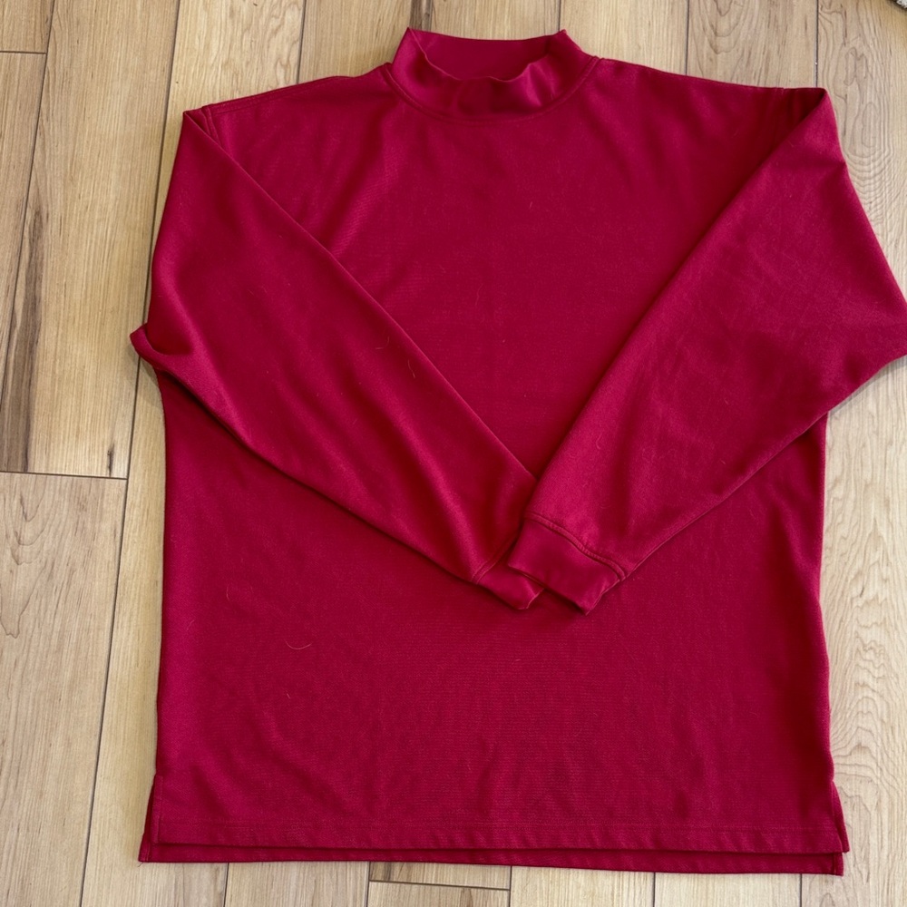 FootJoy Men's Turtleneck Sweater in Rich Red